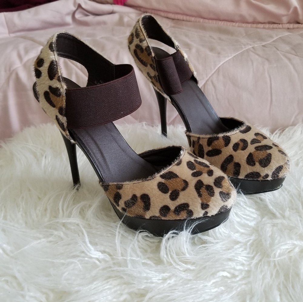 SHOEDAZZLE FATIMA FAUX SUEDE PLATFORM HEELS